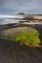 Bamburgh Castle during a storm