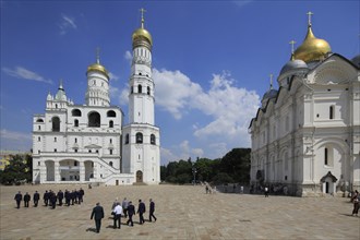 Ivan the Great Bell Tower and Archangel Cathedral in the Kremlin