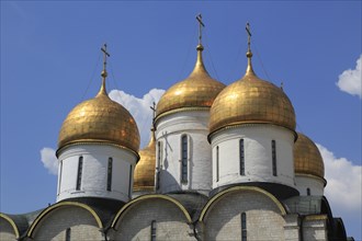 Domes of the Cathedral of the Dormition in the Kremlin
