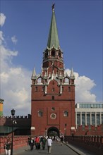 Troitskaya Tower or Trinity Tower with the main entrance to the Kremlin