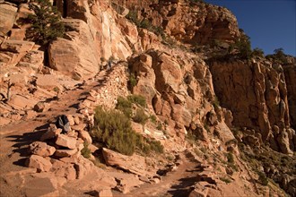 On the South Kaibab trail through Grand Canyon National Park