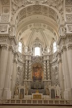 Interior of the Catholic Collegiate Church of St. Cajetan or Theatine Church of St. Cajetan