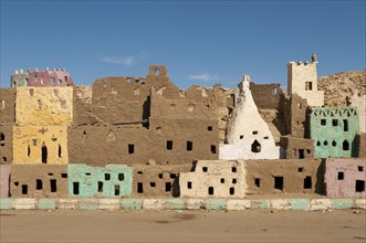 Mud-brick model of the old town of Bawiti