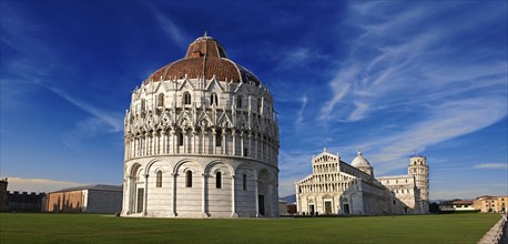 The Duomo of Pisa with the Baptistry at front
