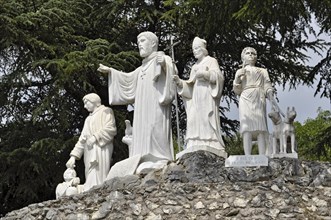 Monument to St. Benedict with the saints St Adalberto and St Pietro