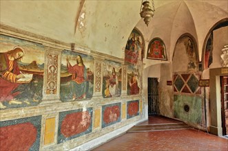 Frescoes in the entrance corridor