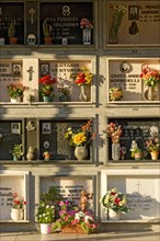 Graves in the columbarium for above ground burials