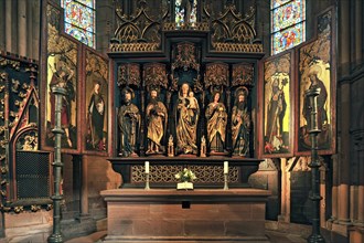 Carved high altar in the choir