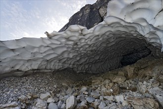 Tunnel of an old snow field