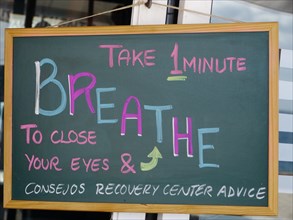 Board outside a shop in El Medano