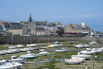 Townscape with the harbour at low tide