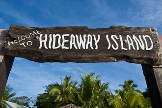 Entrance gate to Hideaway Island