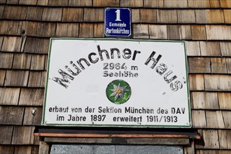 Sign on Muenchner Haus