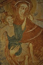 Fresco from the 11th century in the Romanesque Abbey Church of Saint Savin