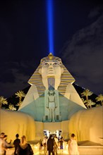 The Luxor hotel and casino on the Las Vegas Boulevard at night