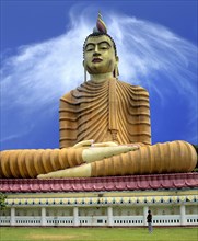 Giant seated statue of Buddha at the Wewurukannala Vihara Temple