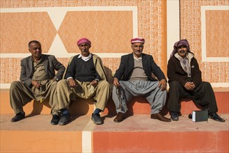 Meeting of elderly Kurdish men