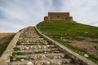 Rough steps leading up to Khanzad Castle