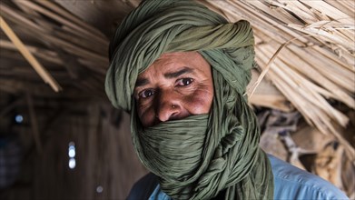 Friendly Tuareg in his home