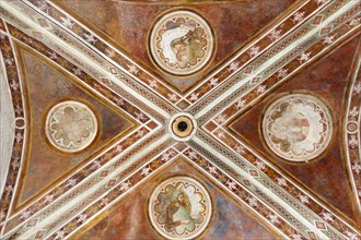 Ribbed vault with frescoes
