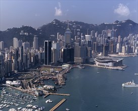 Aerial view over Victoria Island