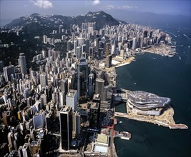 Aerial view over Victoria Island