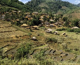 Akha village on the Burmese border in the west of Chiang Rai