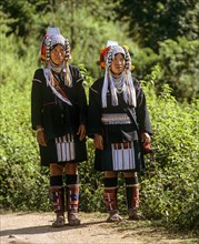 Akha women in a mountain village