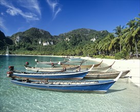 Longtail boats at the beach