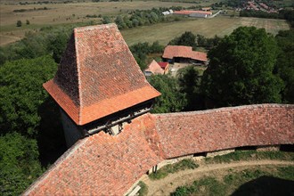 View from the tower of Viscri Fortified Church