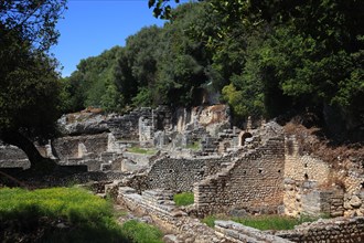 Treasury of the Sanctuary of Asclepius in the ruins of the ancient city of Butrint