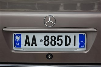 Albanian licence plate