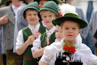 Children wearing traditional costume