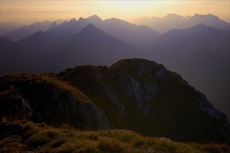 Ammer Mountains at sunrise