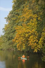 Autumn mood on the Ilmenau River near Deutsch Evern