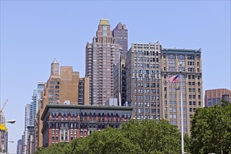 High-rise buildings near Battery Park