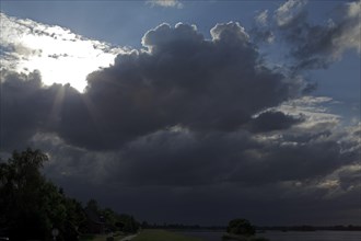 Approaching storm over the Elbe River