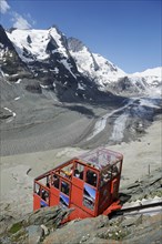 Funicular railway with Mt Grossglockner