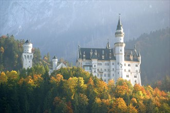 Schloss Neuschwanstein Castle in autumn