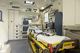 Interior of an ambulance