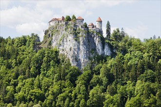Castle above Lake Bled in Bled