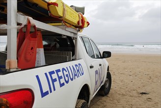 Lifeguard vehicle on the beach