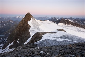 Summit of Zuckerhuetl Mountain at dawn