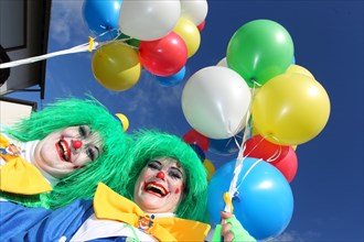 Clowns at a traditional carnival parade