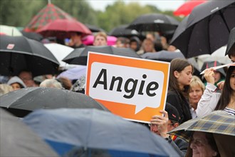 Angie' poster at an election rally of the CDU
