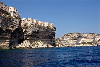 Town of Bonifacio located on a limestone plateau