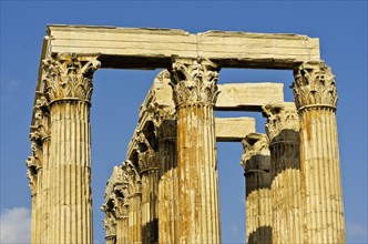View of the columns of the Temple of Olympian Zeus