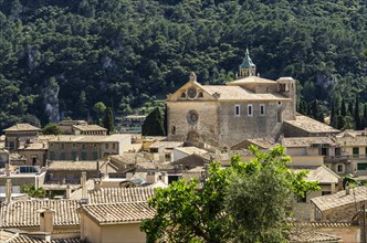 Townscape with the Charterhouse or the Royal Carthusian Monastery of Valldemossa