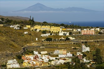 Village with the island of Tenerife at back