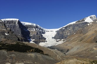 Columbia Icefield on the summits of the Rocky Mountains